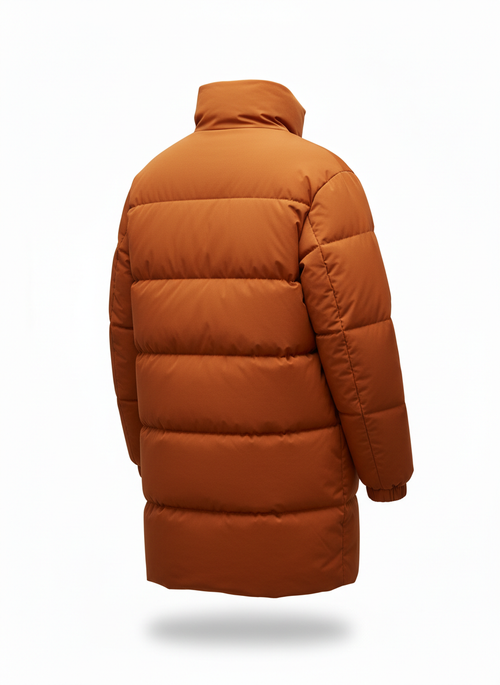 Men's Coat with Padded Mid Thigh Length