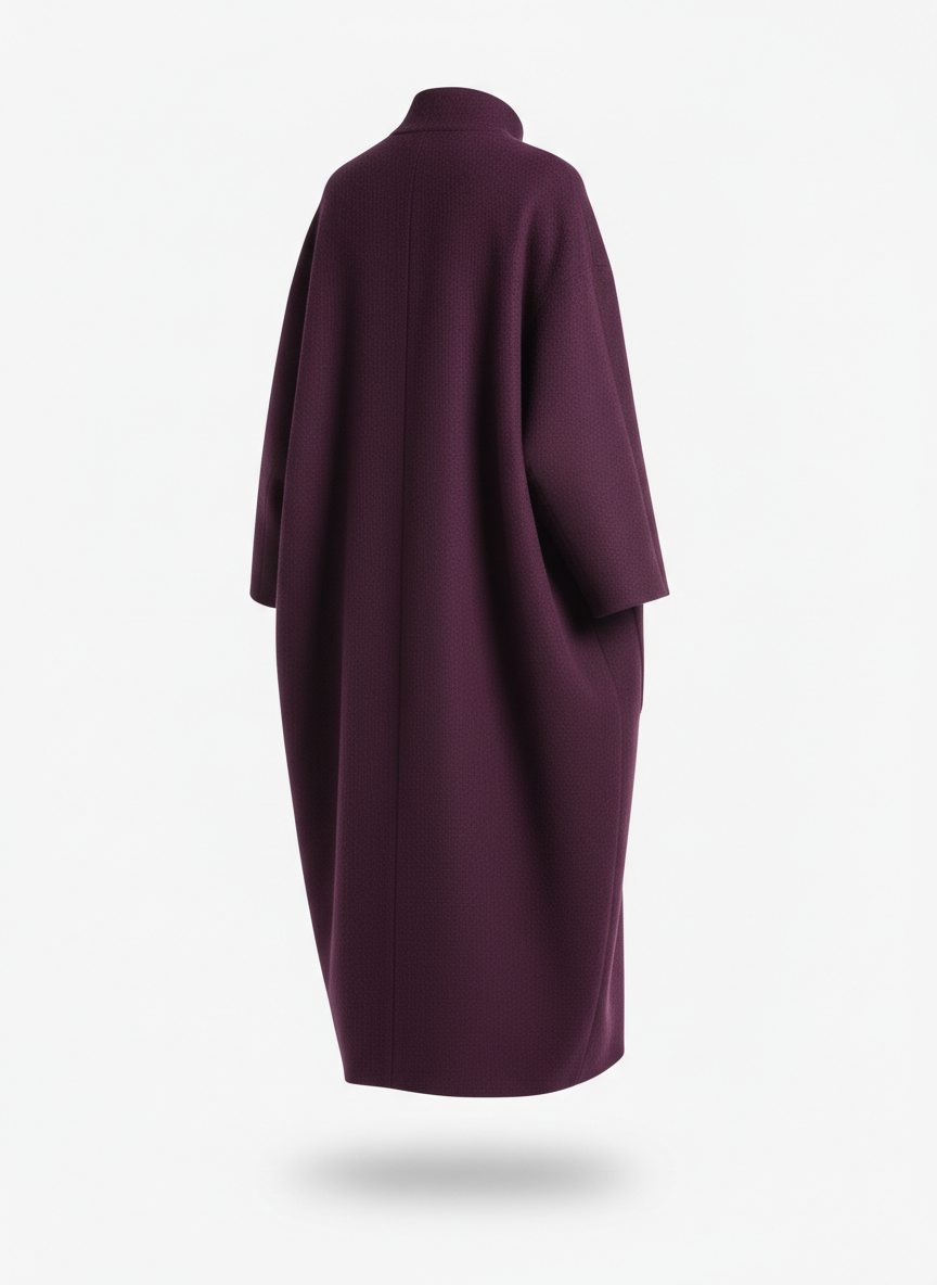 Women's Coat with Floor Length Hem