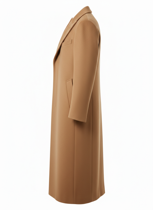 Men's Coat with Floor Length Silhouette