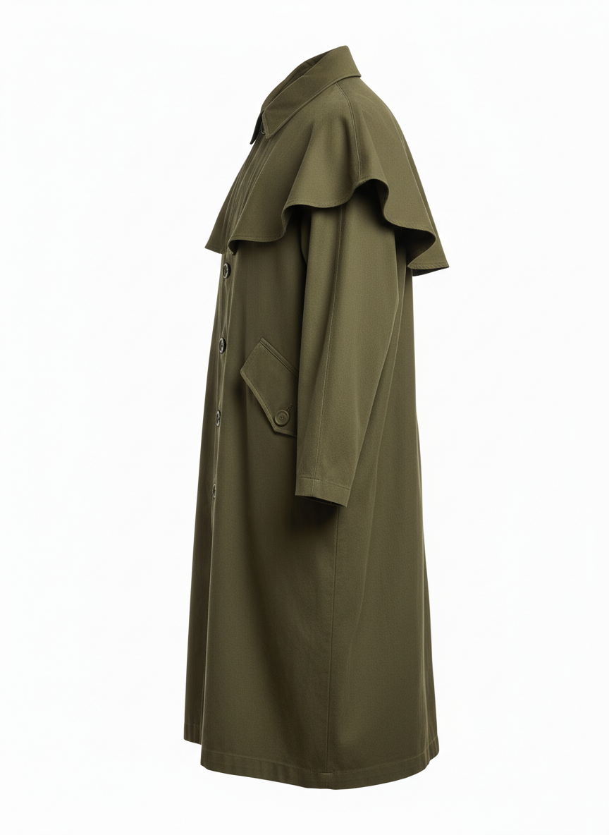 Men's Coat with Ankle Length Hem