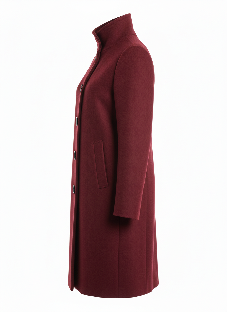 Men's Coat with Thigh Length Cut