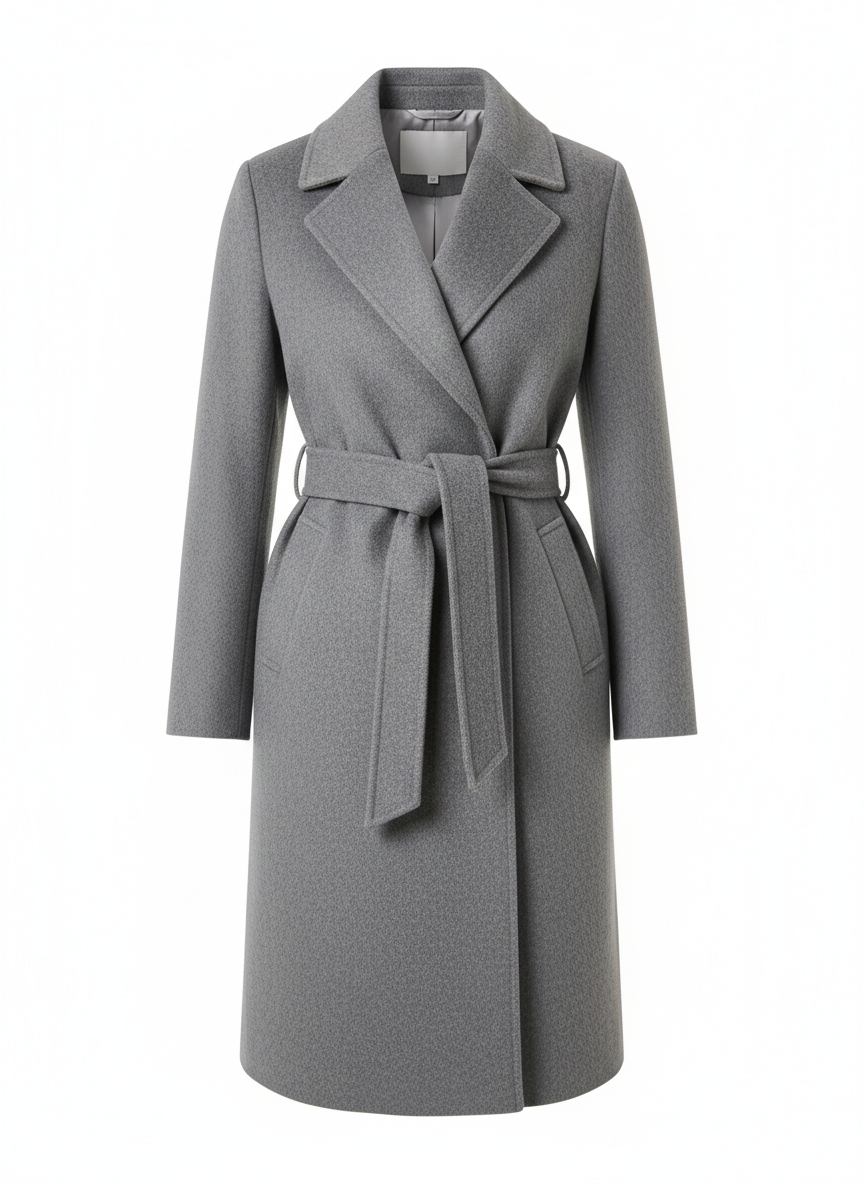 Women's Coat with Wrap Style Cut